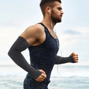 Par Manguito Mangote Com Dedo Proteção Solar UV50%+ Corrida Fitness Academia Unissex