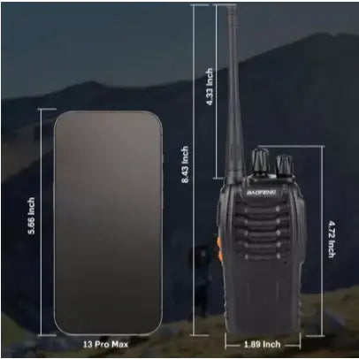 Kit Rádio Comunicador Walk Talk Baofeng 777s com 16 Canais Alcance de 12km