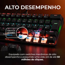 Teclado Mecanico Gamer TGT Sherman  Compacto, Rainbow, ABNT2, Switch Azul, Preto, TGT-SHTKL-RBW01