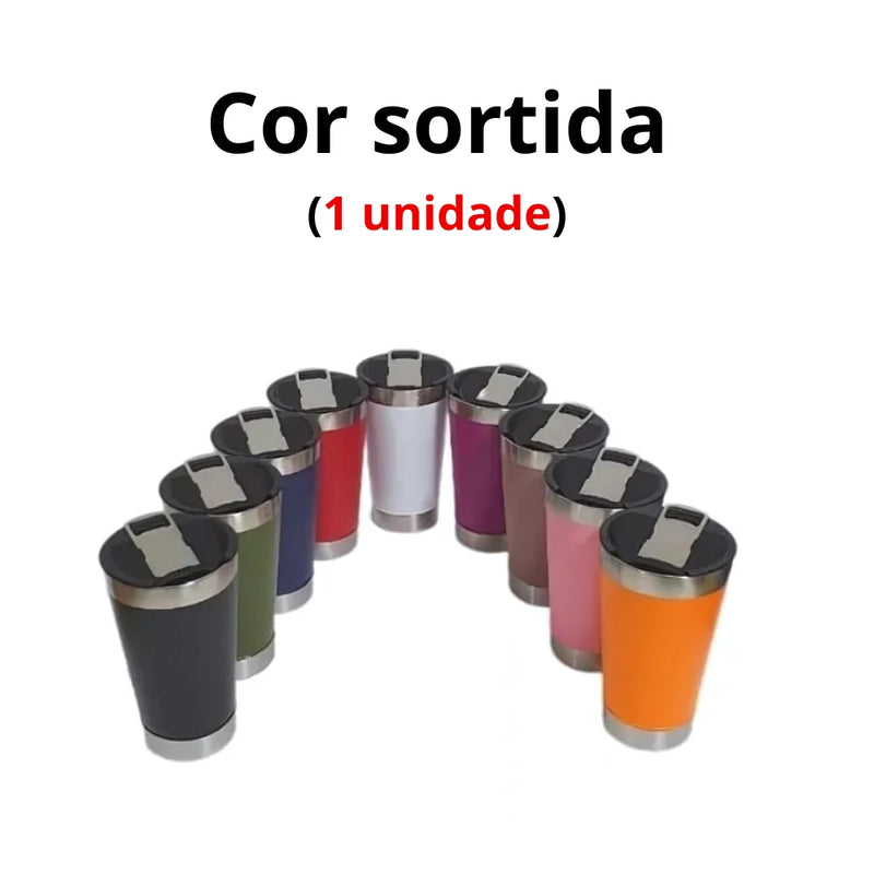 Copo Térmico  473ml Beba Gelado ou quente com Tampa e Abridor