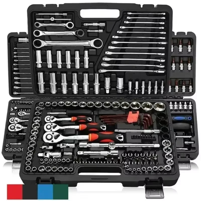 Kit de ferramentas para reparo de carro, 53 peças/46 peças, 1/4 unidades, conjunto de soquete, ferramenta de reparo de carro, chave de torque de catraca, conjunto de reparo automático, ferramentas mecânicas