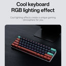 Mucai mka610 mini teclado mecânico para jogos, 61 teclas, usb, com fio, interruptor vermelho para pc, laptop com cabo removível, adequado para jogadores