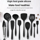 Conjunto de ferramentas de cozinha de silicone de qualidade alimentar, colher com fenda resistente ao calor para panelas antiaderentes e panela quente, filtro multiuso, 1/10 peças