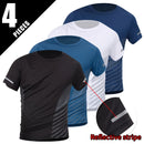 1/4/6 pçs masculino plus size gradiente de secagem rápida de manga curta adolescentes esportes soltos correndo fitness futebol basquete camiseta