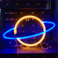 1 peça, luz neon em forma de planeta, usb ou alimentado por bateria, para sala de jogos, quarto, festa, arranjo de aniversário, presentes (bateria não incluída)