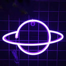 1 peça, luz neon em forma de planeta, usb ou alimentado por bateria, para sala de jogos, quarto, festa, arranjo de aniversário, presentes (bateria não incluída)