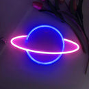 1 peça, luz neon em forma de planeta, usb ou alimentado por bateria, para sala de jogos, quarto, festa, arranjo de aniversário, presentes (bateria não incluída)