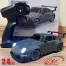Carros RC 1/24 Veículo de Controle Remoto com Luzes LED 2.4GHz 20KM/H 4WD Carro RC de Alta Velocidade Drifting Pneus de Corrida Brinquedo Presente Adulto Criança