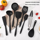 Conjunto de ferramentas de cozinha de silicone de qualidade alimentar, colher com fenda resistente ao calor para panelas antiaderentes e panela quente, filtro multiuso, 1/10 peças