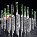 Faca de cozinha chef japonês faca laser damasco padrão faca corte carne frutas pão vegetal desossa faca corte faca utilitária