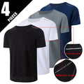 1/4/6 pçs masculino plus size gradiente de secagem rápida de manga curta adolescentes esportes soltos correndo fitness futebol basquete camiseta