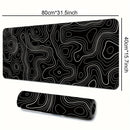 1pc grande mouse pad, tapete de mesa de jogos de escritório, base de borracha antiderrapante lavável mouse pad para trabalho, jogos e escritório