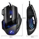 Brasil mouse x7 botão retroiluminado mouse ergonômico 5500 dpi mouse ajustável, adequado para pc laptop desktop mouse