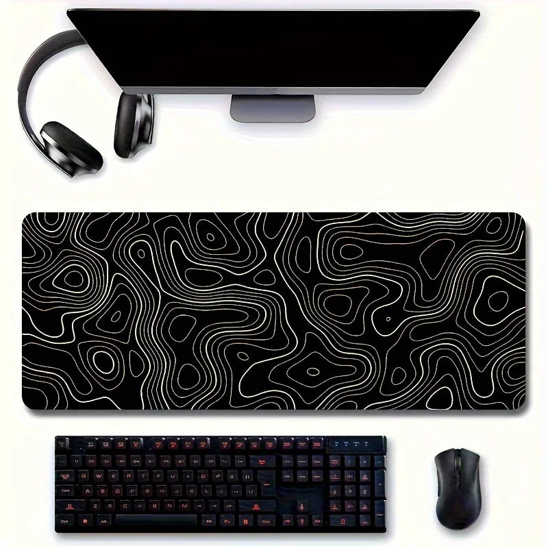 1pc grande mouse pad, tapete de mesa de jogos de escritório, base de borracha antiderrapante lavável mouse pad para trabalho, jogos e escritório