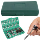 Kit de ferramentas para reparo de carro, 53 peças/46 peças, 1/4 unidades, conjunto de soquete, ferramenta de reparo de carro, chave de torque de catraca, conjunto de reparo automático, ferramentas mecânicas