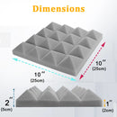Painéis de espuma à prova de som acústico de estúdio 6/12/24 peças, esponja acústica de tratamento de isolamento acústico pirâmide, painéis de espuma acústica