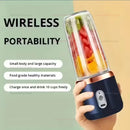 Copo espremedor portátil 400ml 6 lâminas para shakes smoothies recarregável usb viajando espremedor de frutas copo duplo liquidificador de frutas