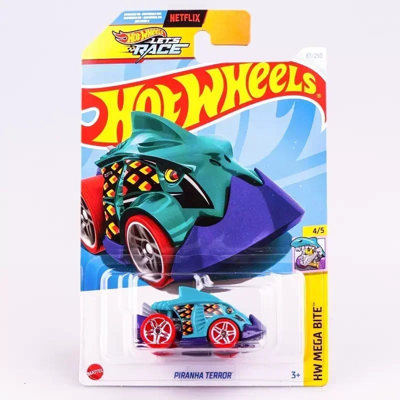 Original rodas quentes carro vamos brinquedos de corrida para meninos 1/64 veículo fundido rrroadster piranha terror rua wiener gt-scorcher presente