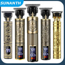 Máquina de cortar cabelo profissional para homens - sem fio recarregável Zero Gapped T-Blade Aparador de cabelo elétrico