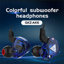 QKZ AK6 fone de ouvido com fio com microfone, cobre driver, fone de ouvido esportivo, headset de música, hifi, baixo estéreo, no ouvido, original, 3,5mm