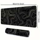 1pc grande mouse pad, tapete de mesa de jogos de escritório, base de borracha antiderrapante lavável mouse pad para trabalho, jogos e escritório