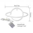 1 peça, luz neon em forma de planeta, usb ou alimentado por bateria, para sala de jogos, quarto, festa, arranjo de aniversário, presentes (bateria não incluída)