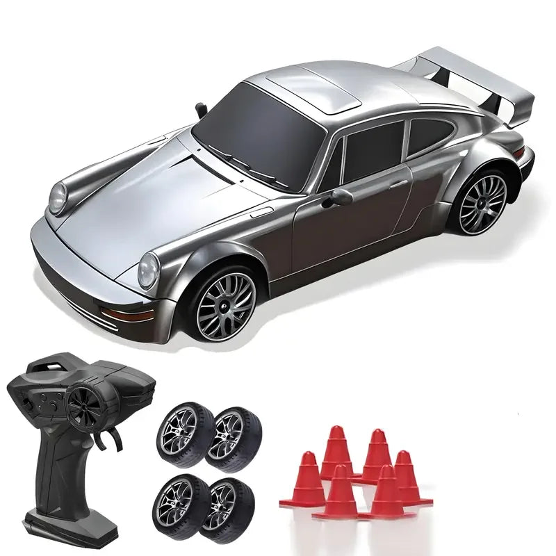 Carros RC 1/24 Veículo de Controle Remoto com Luzes LED 2.4GHz 20KM/H 4WD Carro RC de Alta Velocidade Drifting Pneus de Corrida Brinquedo Presente Adulto Criança