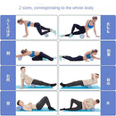 33cm coluna de yoga espuma eixo massagem rolo músculo volta massagem musculara grade volta treinamento conjunto transporte