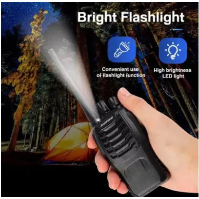 Kit Rádio Comunicador Walk Talk Baofeng 777s com 16 Canais Alcance de 12km