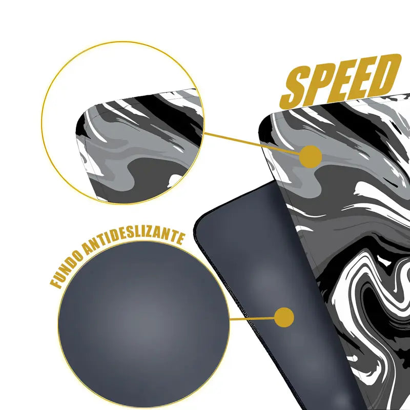 Mouse Pad Gamer Profissional Antiderrapante Escritório e Games Diversos Tamanhos Abstrato